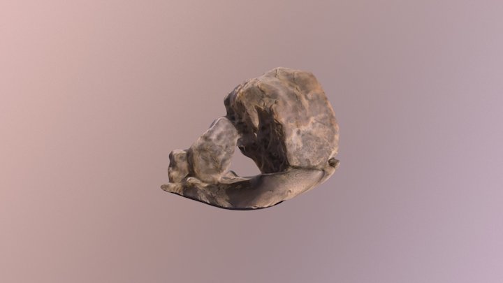 Stone with Boulder, Alabama Hills 3D Model