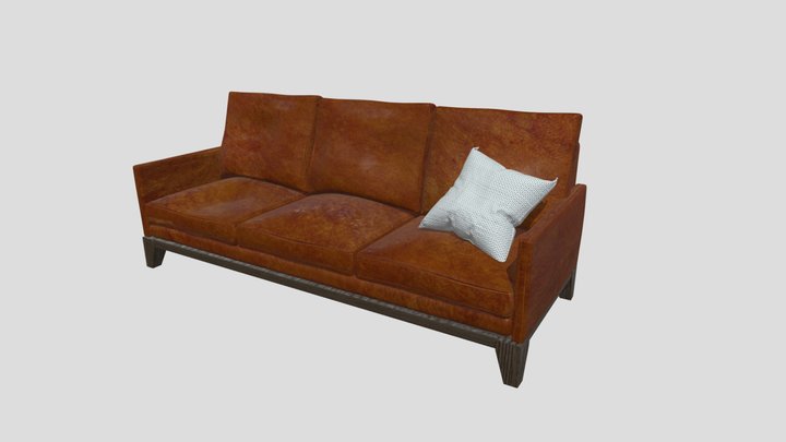 Leather Sofa 3D Model