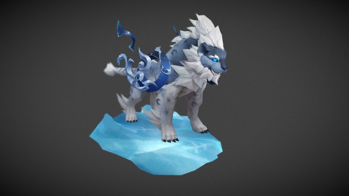 Lowpoly Ice tiger pet – Modello 3D gratuito STL
