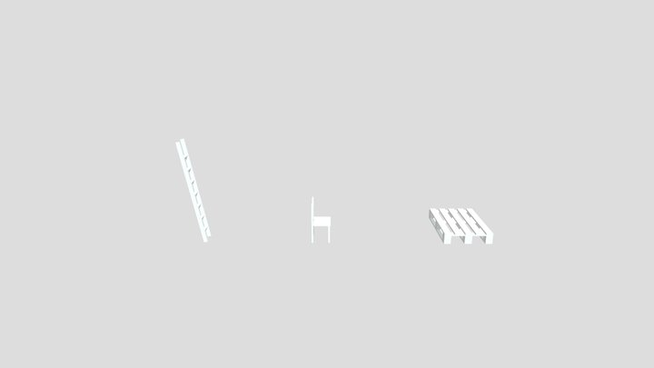 BY THE OCEAN - 3 Simple Props 3D Model