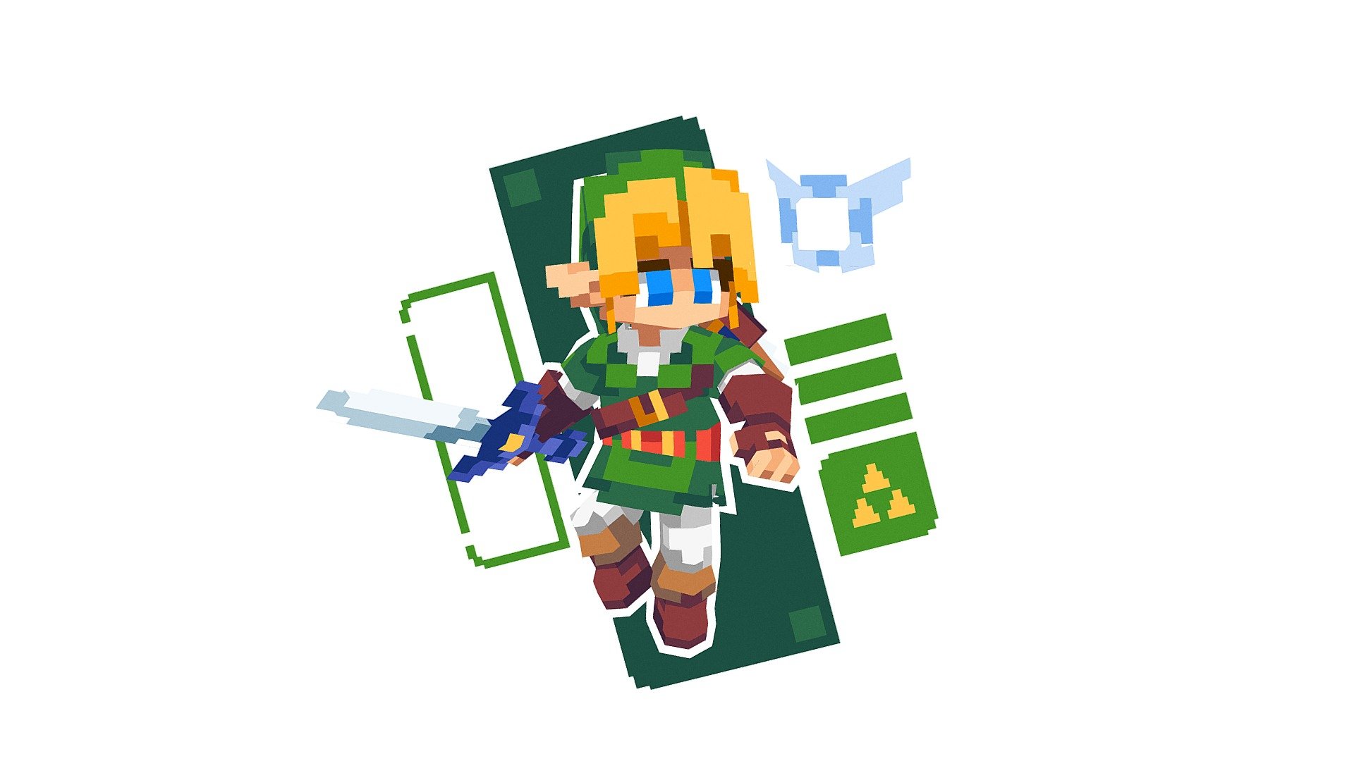 Link (Legend Of Zelda) PixelArt Minecraft Map