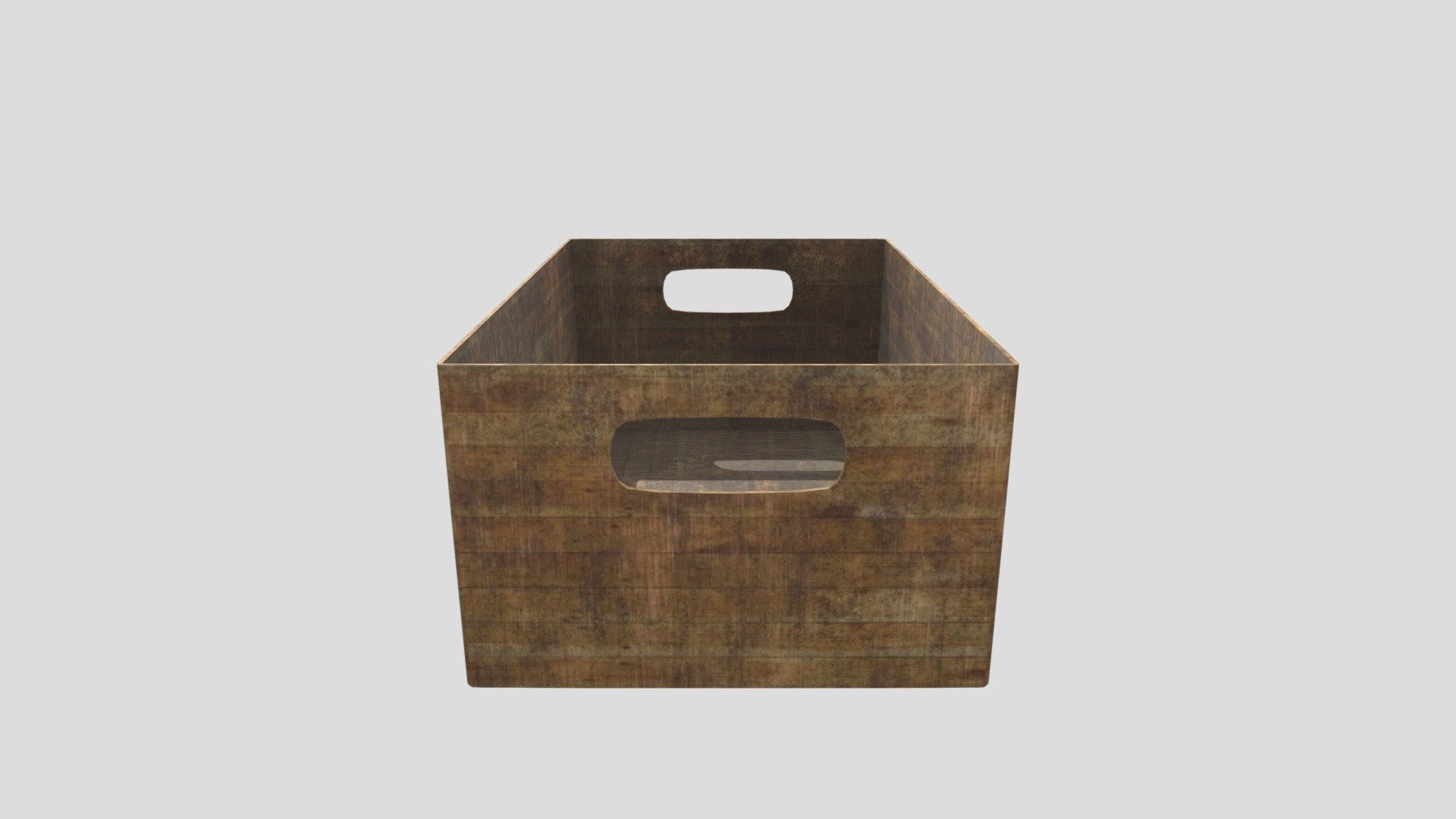 Wooden box container