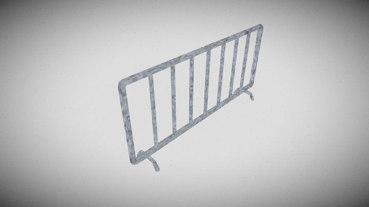 psx style crash fence 3D Model
