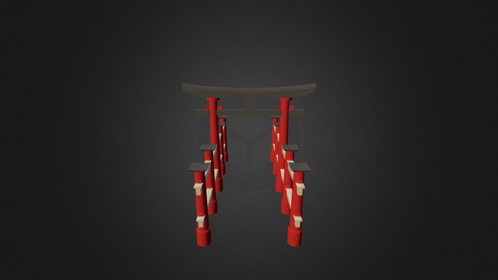 Torii Gate 3D Model