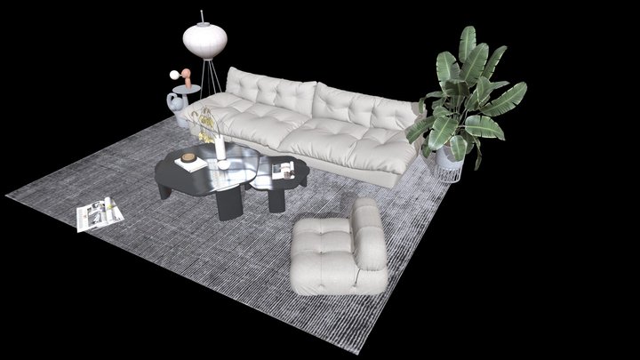 Set Sofa V.001 3D Model