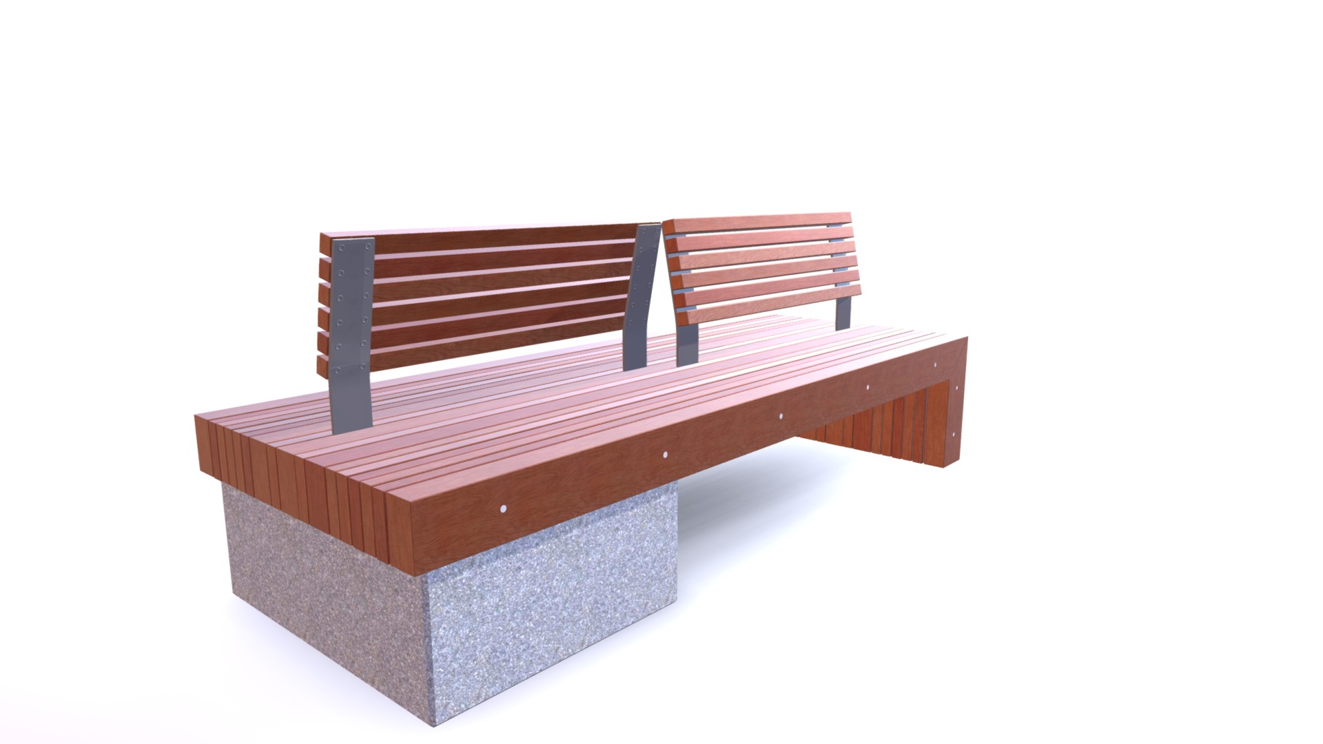3D model Kolekcija 3-1 - This is a 3D model of the Kolekcija 3-1. The 3D model is about a wooden bench with a white background.