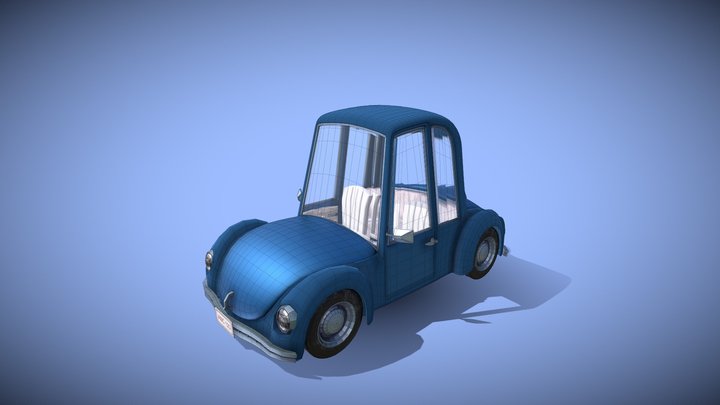 car - beetle - rigged 3D Model