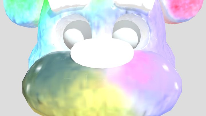 Jumpscare Negate Rainbow Freddy 3D Profile Icon – Kostenloses 3D-Modell STL