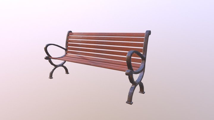 Street Props - Outdoor Bench 3D Model
