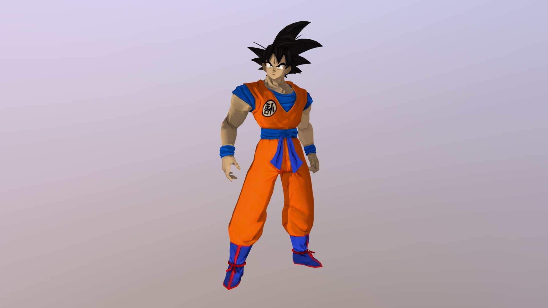 3D model Goku Super Saiyan 1 VR / AR / low-poly