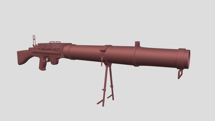 Highpoly Hardsurface Lewis Gun 3D Model