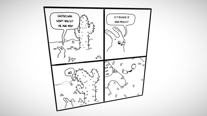 Prickles - 3D comic strip 3D Model