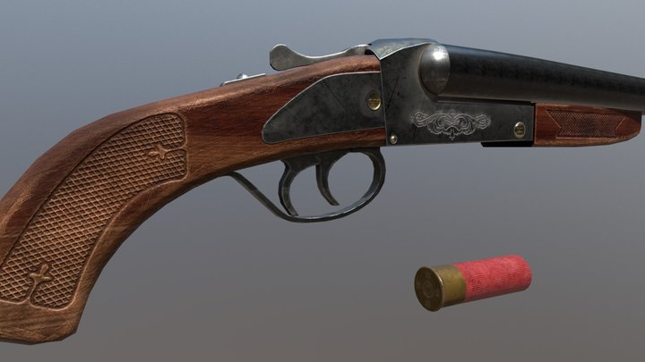 Shotgun Lupara 3D Model