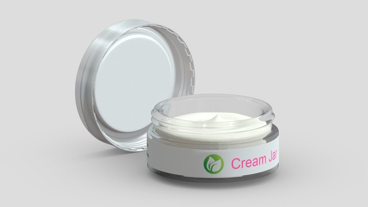 Cream Jar Generic PBR Realistic 3D Model