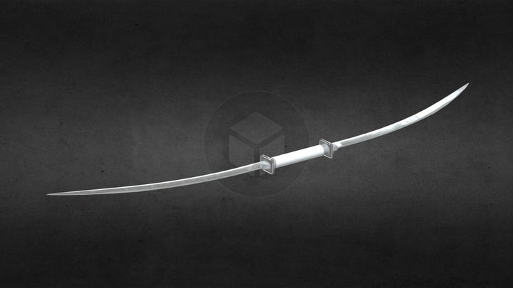 Double-Sided Simple Katana 3D Model