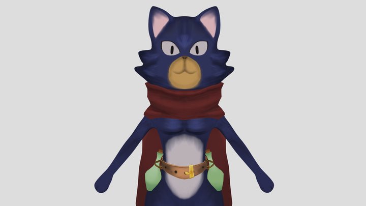 This Cat is a Mage! 3D Model