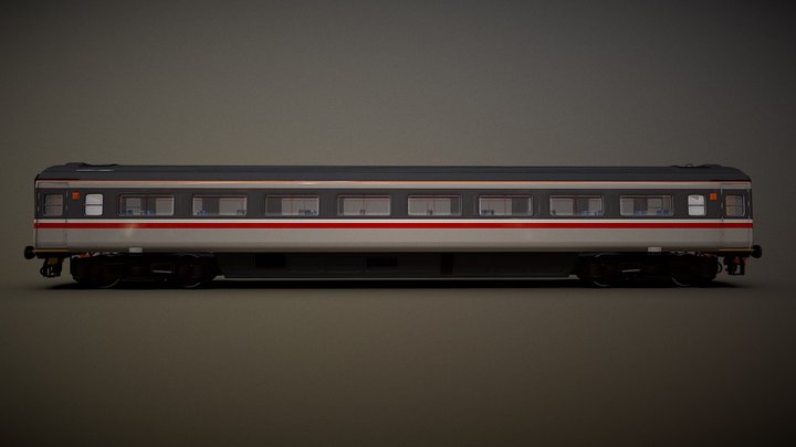 Train - Mk 3 BR Swallow Livery - Std 2nd – Free 3D Model STL