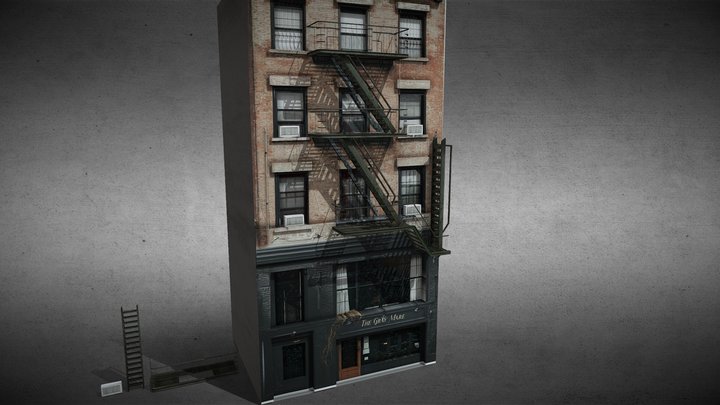 New-York Asset Vieux batiment 3D Model