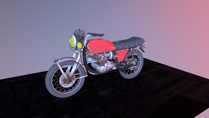 Honda CB400F 3D Model