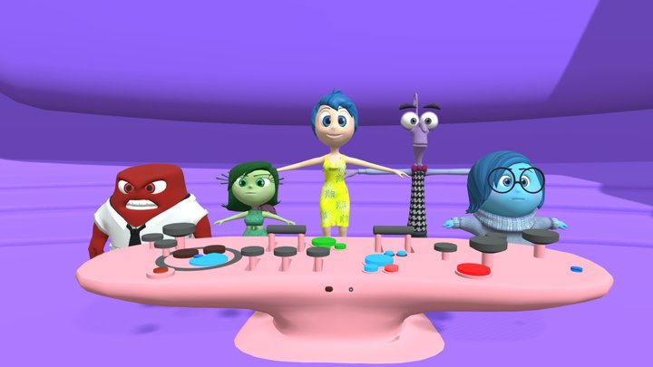 Inside Out All Character Set (All Rigged) 3D Model