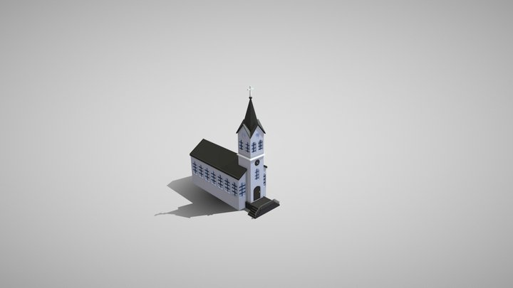LowPoly  Church 3D Model