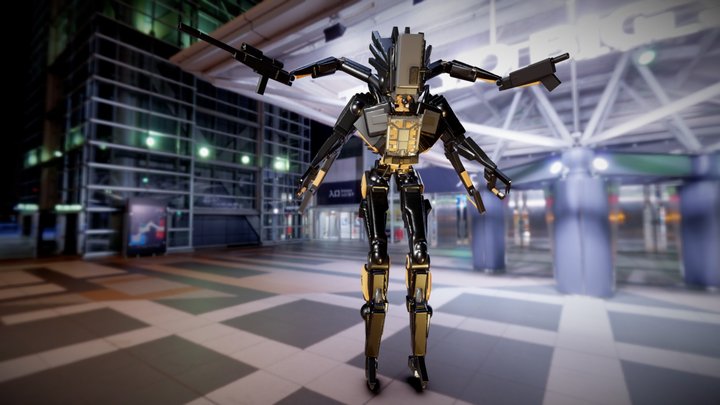 SculptrVR Tactical Assassin Droid 3D Model