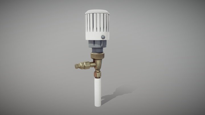 Radiator Thermostatic Valve (UK) 3D Model