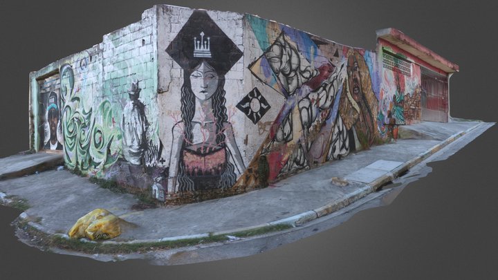 Graffiti 3D - Grupo OPNI, Quinho QNH e Bone 3D Model