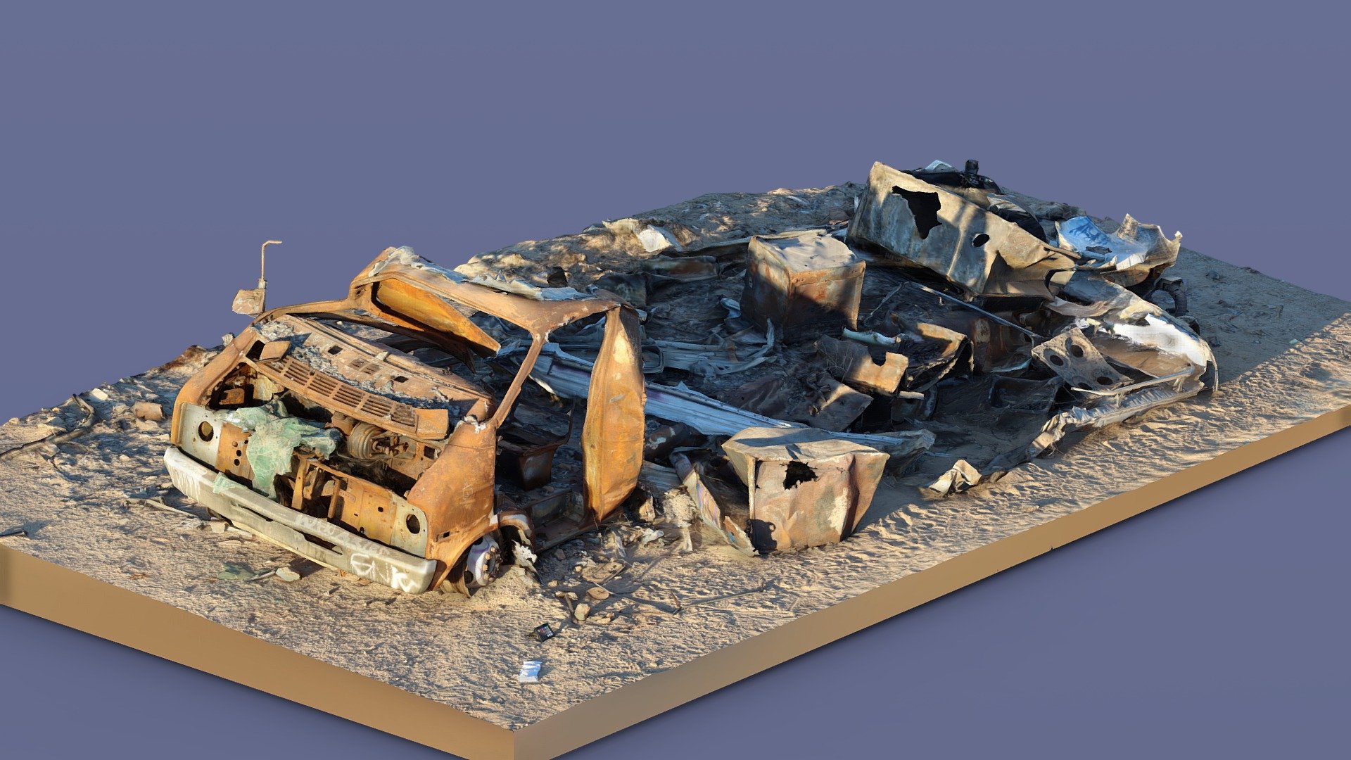 Burned out Camper van