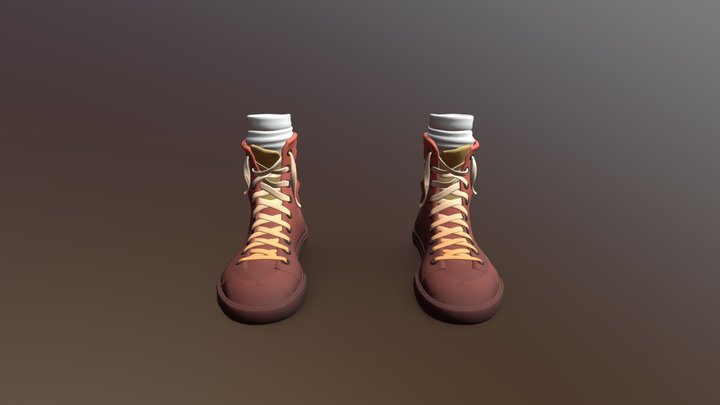 Stylize Girls boots 3D Model