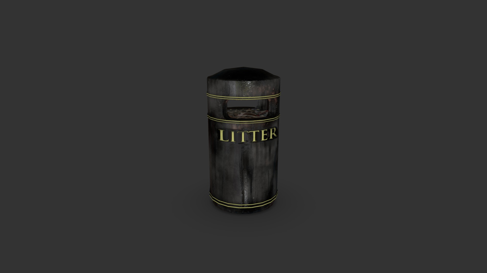3D model Street Bin - This is a 3D model of the Street Bin. The 3D model is about a glass of beer.