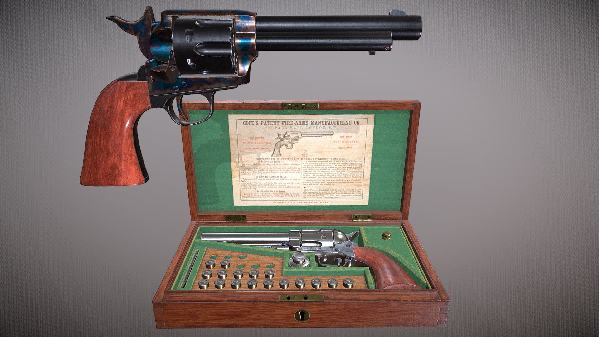 Colt Single Action Army Revolver ('Peacemaker') - Buy Royalty Free 3D ...