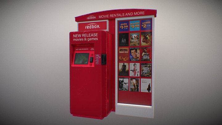 Redbox Rental DVD 3D Model