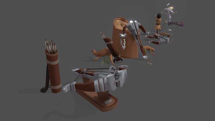 Crossbow draft (HW 4, xyz school) 3D Model
