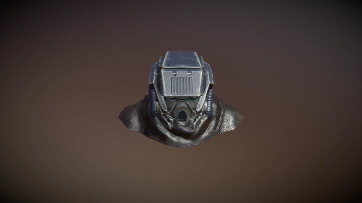 Rusty Armor Head 3D Model