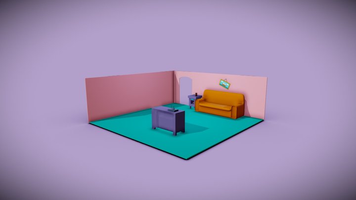 simpsons living room 3D Model