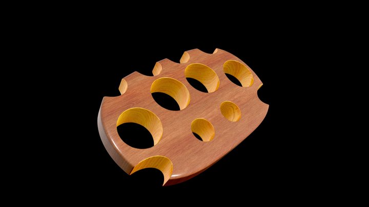 knuckles duster wooden 3D Model