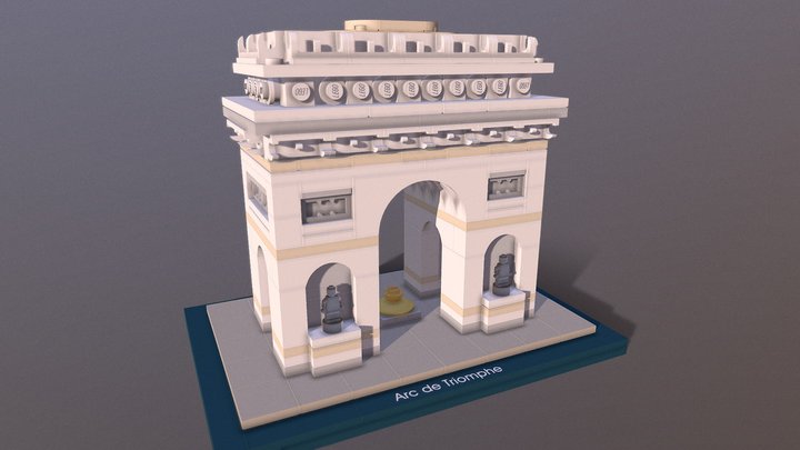lego set 2136 Arc de Triomphe 3D Model