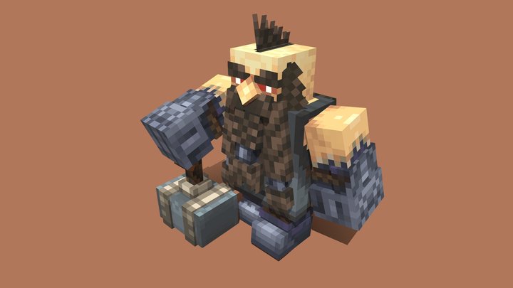 Dwarf blacksmith 3D Model