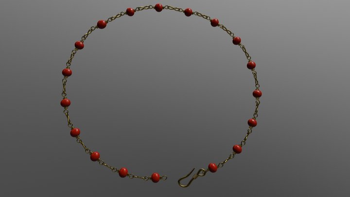 Golden Necklace 3D Model