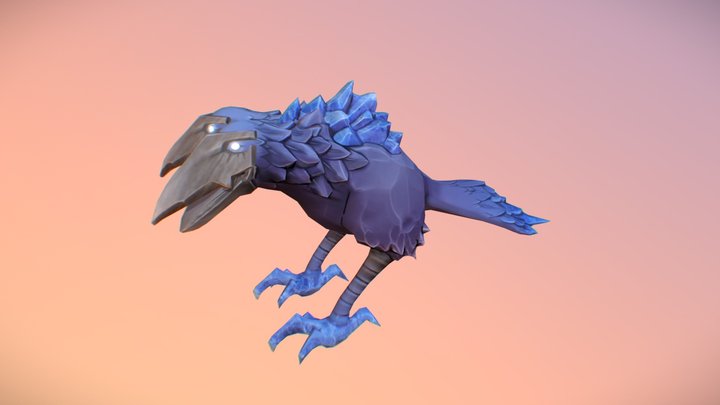 Bicephalous crow 3D Model