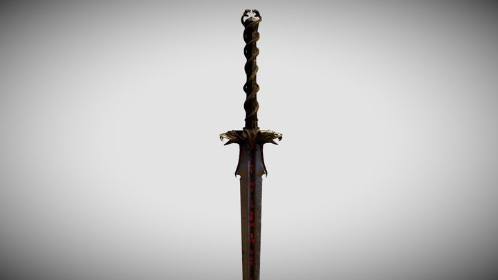 Warmonger Sword (Low Poly) 3D Model