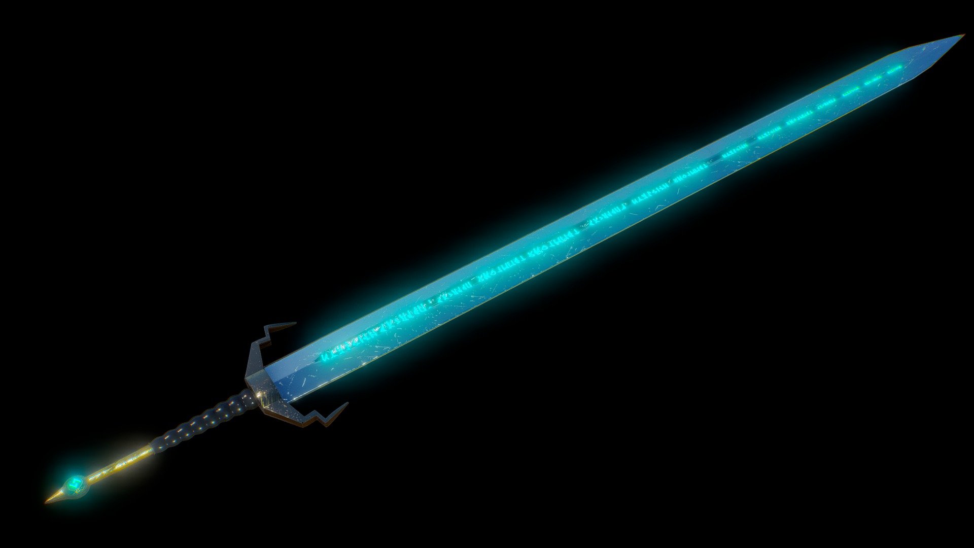 Sword With Runes - 3d Model By Sdeto [6a95184] - Sketchfab