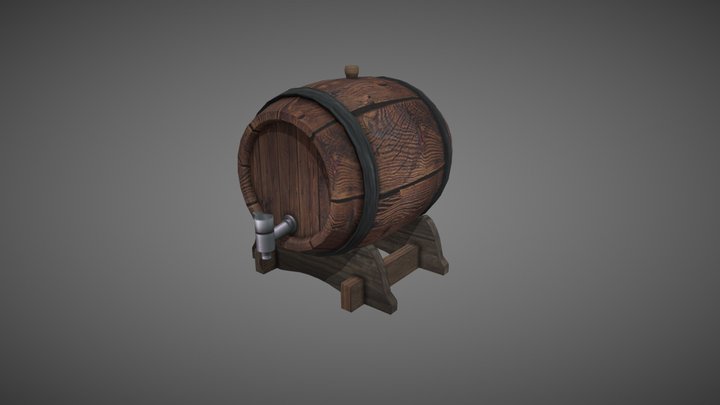 Oak_barrel 3D Model