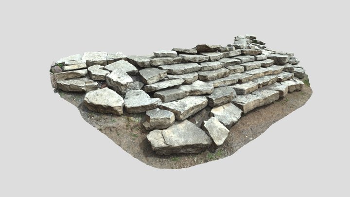 Rock Stairs 3D Model