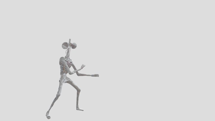 White siren head rig with animation 3D Model