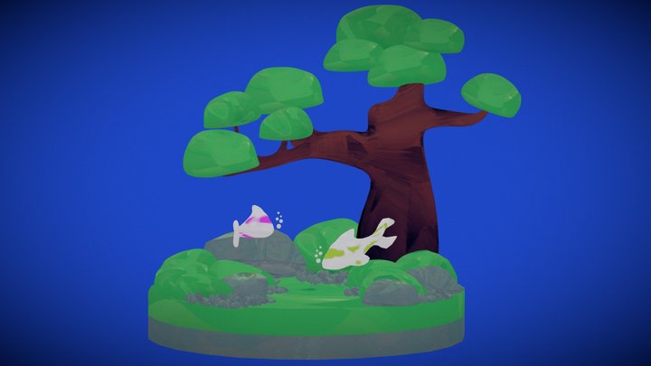 Two Koi 3D Model
