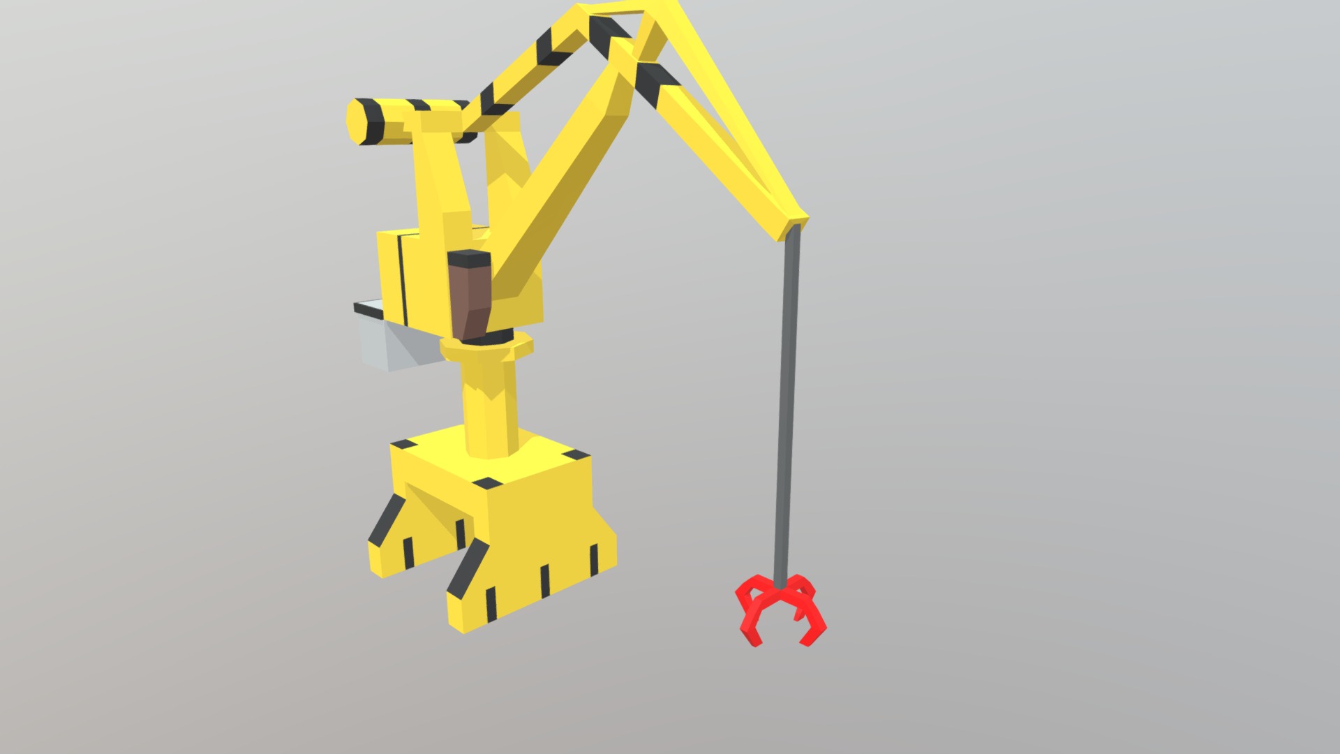 3D model Low Poly Crane – Sea Port / Harbor - This is a 3D model of the Low Poly Crane - Sea Port / Harbor. The 3D model is about a yellow and red toy.
