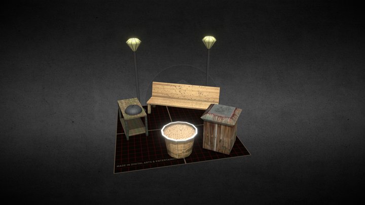 Scene 5 Props_ Grandma Home 5 props 3D Model