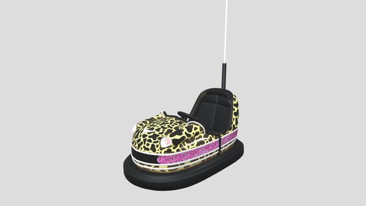 Animal print bumper car 3D Model